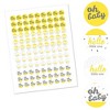 Big Dot of Happiness Hello Little One - Yellow - Neutral Baby Shower Party Round Candy Sticker Favors - Labels Fits Chocolate Candy (1 sheet of 108) - 2 of 4