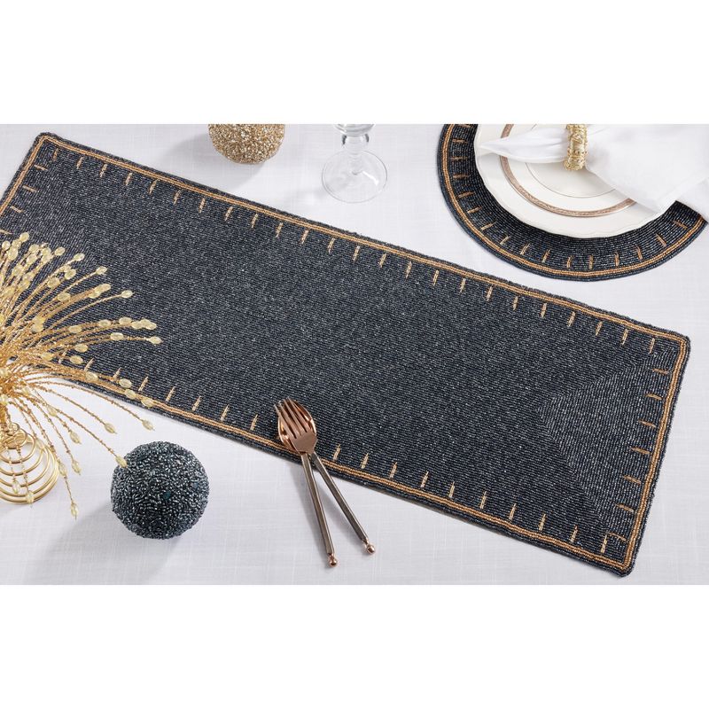 Saro Lifestyle Timeless Glamour Beaded Table Runner, 2 of 3
