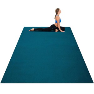 Large Yoga Mat 6' x 4' x 8 mm Thick Workout Mats for Home Gym Flooring Blue - 1 of 4