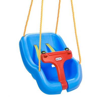 Blue and Red Plastic 2-in-1 Secure Toddler Swing