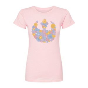 Women's - Star Wars - Rebel Flower Logo Fitted Graphic T-Shirt - 1 of 2