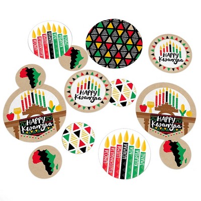 Big Dot of Happiness Happy Kwanzaa - Heritage Holiday Party Giant Circle Confetti - Party Decorations - Large Confetti 27 Count