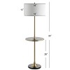 JONATHAN Y 59" Metal/Wood Luce Floor Lamp (Includes LED Light Bulb) Black: Modern Standing Lamp with Push Button Foot Switch - image 4 of 4