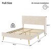 Bed Frame, Velvet Upholstered Full Platform Bed Frame - Adjustable Headboard, No Box Spring Required, Easy Assembly, Quiet Sleep Experience - 3 of 4