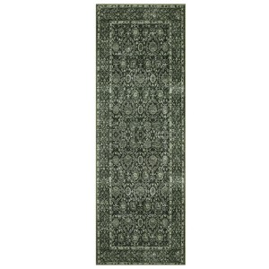 Coolmee Washable Area Rugs Vintage Printed Accent Rug Non-Slip Oriental Throw Rugs, Farmhouse Low Pile Rugs for Bedroom Living Room - 1 of 4
