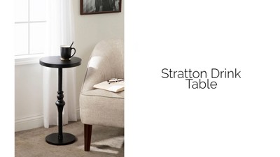 Kate and Laurel Stratton Round Metal Drink Table, 13x13x26, Gold, 2 of 11, play video