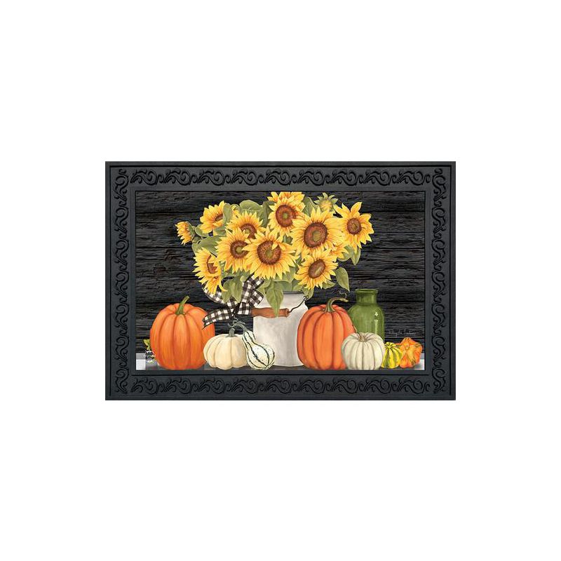 Fall's Glory Floral Doormat Sunflowers Indoor Outdoor 30" x 18" Briarwood Lane, 2 of 5