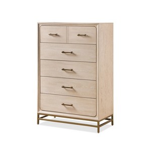 HOMES: Inside + Out Neovesi Chest Boho 5 Drawer Oak - 1 of 4