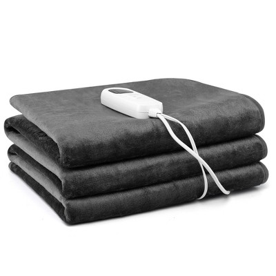 Tangkula 71 x 30 Inch Heated Mattress Pad, Heating Table Warmer with 5 Heating Levels, 9H Timer, Overheat Protection, Gray