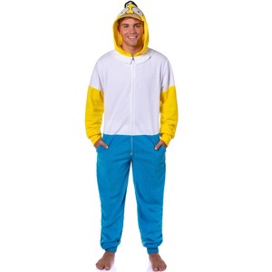 The Simpsons Costume Pajama Men's Character Fleece Union Suit - 1 of 4