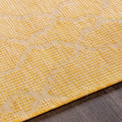 Buiksloot Bright Yellow Polypropylene 2'6" x 7'3" Area Rug