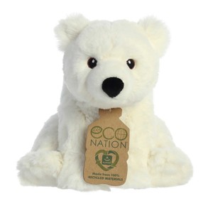 Aurora Small Polar Bear Eco Nation Eco-Friendly Stuffed Animal White 7.5" - 1 of 4