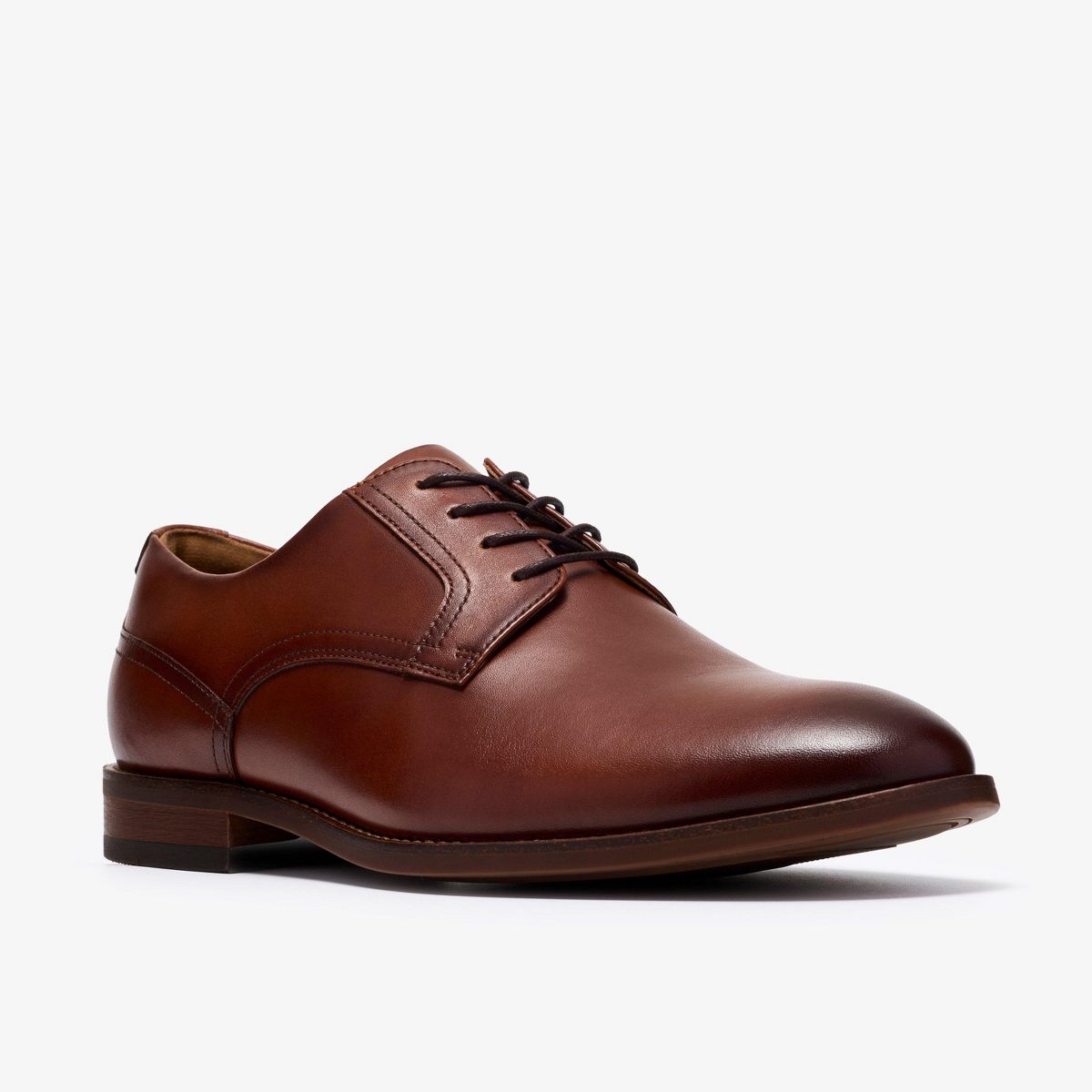 Clarks Mens Bowburn Lace Tan Leather Shoes - thumbnail 4