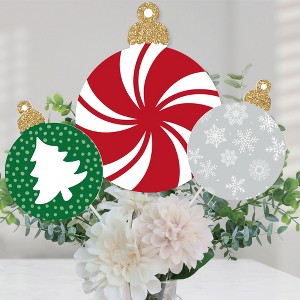 Big Dot of Happiness Ornaments - Holiday and Christmas Party Centerpiece Sticks - Table Toppers - Set of 15 - 1 of 4