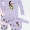 Leveret Girls Cotton Pajamas with Matching Doll Outfit – 2 Pack – Hula & Mermaid - 3 of 4