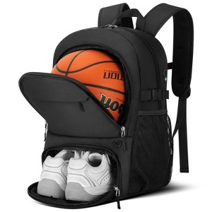 Generic Basketball Backpack - Large Basketball Equipment Bag with Ball Holder & Shoe Compartment - 1 of 4