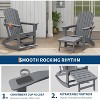 Nasitip 4-in-1 Adirondack Rocking Chair - HDPE All-Weather Folding Rocker with Footrest & Cup Holders, 380LB Capacity - 4 of 4