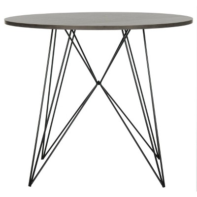 Marino Round End Table - Dark Gray & Black - Safavieh