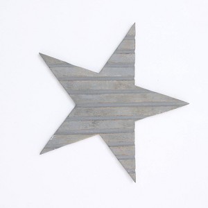 SEVOBAL Wall Art Star Shape Handcrafted Framed for Stability Wooden Wall Decor Versatile Style for Living Room, Gray, 19"*19"*1" - 1 of 4