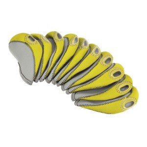 Unique Bargains Waterproof Golf Club Iron Head Covers with Visible Windows 10 Pcs - 1 of 4