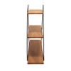 Sagebrook Home 20" Wooden Triangle Shelf with Metal Frame - 3 Tiered Wall Shelf in Brown - Rustic Farmhouse Contemporary - 4 of 4
