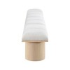 Meridian Furniture,Pavilion Boucle Fabric Bench - 3 of 4
