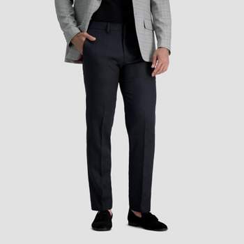 Mens Slim Fit Tailored Dress Suit Straight Leg Trousers Formal Office Long  Pants