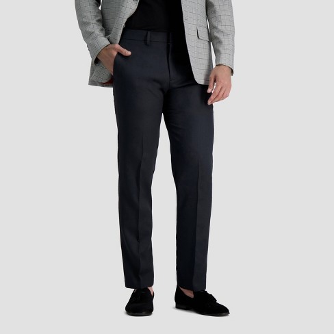 Haggar H26 Men's Slim Fit Skinny Suit Pants - Black 38x30 : Target