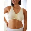 Leading Lady Women's The Meryl - Cotton Front-Closure Comfort & Sleep Bra (110) Ecru 52C/D/DD - 4 of 4