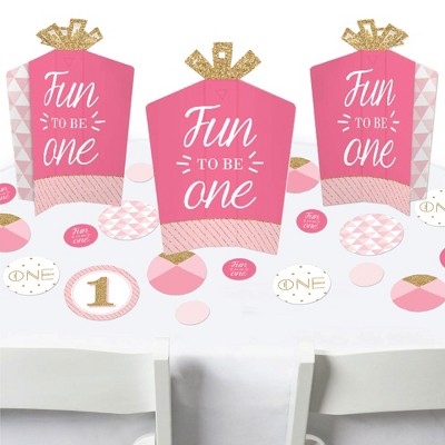 Big Dot Of Happiness Hello Little One - Pink And Gold - Girl Baby Shower  Decor And Confetti - Terrific Table Centerpiece Kit - Set Of 30 : Target