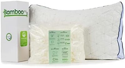 Shredded Gel Memory Foam Pillow Antimicrobial Super Soft Bamboo