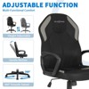 TopComfy Task and Office Chairs Ergonomic Lumbar Support Adjustable Height Swivel Recline Breathable For Home And Office, Black, 24.02"*9.84"*23.23" - 3 of 4