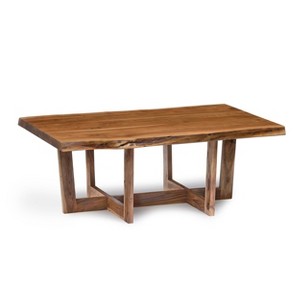 Berkshire Live Edge Wood Large Coffee Table Natural - Alaterre Furniture - 1 of 4