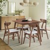 CAVINAS Dining Table Set for 4 Modern Wood Simple Design Square Dining Table Set with 4 Chairs for Kitchen - 3 of 4