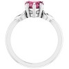 Pompeii3 7mm Pink Topaz Women's Heart Ring in 14k Gold 5.5mm Tall - 3 of 4
