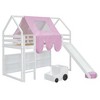 PAGED Twin Size Loft Bed with Storage and Padded Slide, Wooden House-shaped Bed Frame with Guardrail, Modern Loft Bed for Boy and Girl - 4 of 4