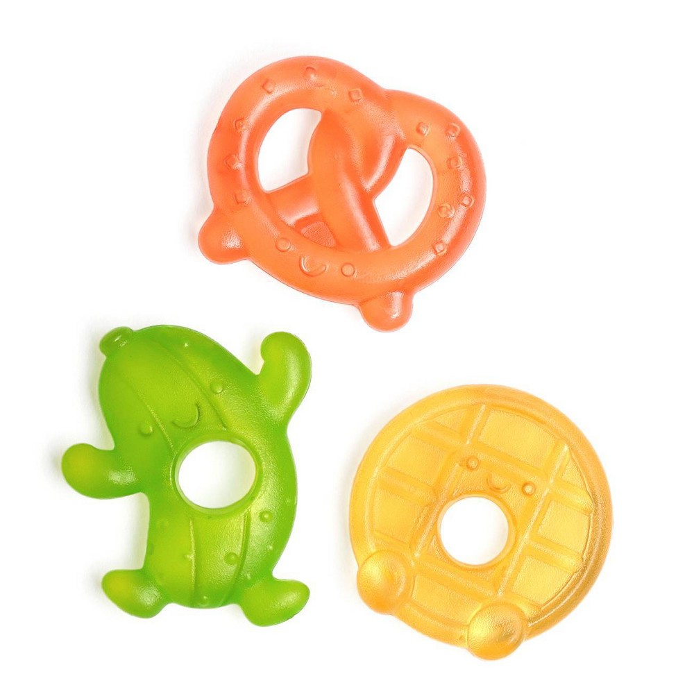 Photos - Rattle / Teether Itzy Ritzy Cutie Coolers 3pk Teether Set - Silly Foods 