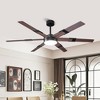 VACZON 60" Black Modern Smart LED Ceiling Fan with Remote and Lights - 2 of 4