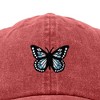 Dalix Butterfly Embroidered Cap Cotton Baseball Hat Garden Womens - 2 of 4