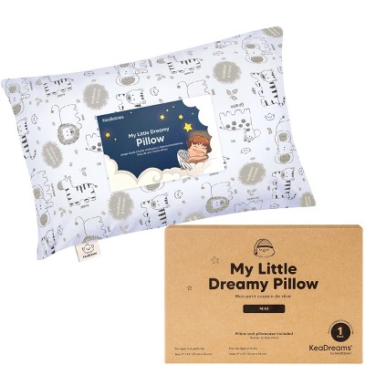 KeaBabies Mini Toddler Pillow with Pillowcase, 9x13 Small Pillow for Toddler, Soft Kids Pillow for Sleeping, Travel, Age 2-4