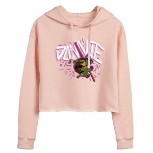 Women's - Teenage Mutant Ninja Turtles Mutant Mayhem - Sketch Donnie Cropped Graphic Hoodie - 1 of 2