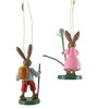 Cody Foster 3.5 Inch Vintage Easter Bunny Couple Easter Tree Ornaments - 2 of 3