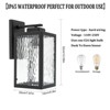 YIYIBYUS Waterproof Porch Light Outside Wall Lights For House, Black Wall Sconce Lanterns - 3 of 4