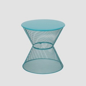 Nevada Iron Modern Side Table - Matte Teal - Christopher Knight Home: Water-Resistant, No Assembly Required - 1 of 4