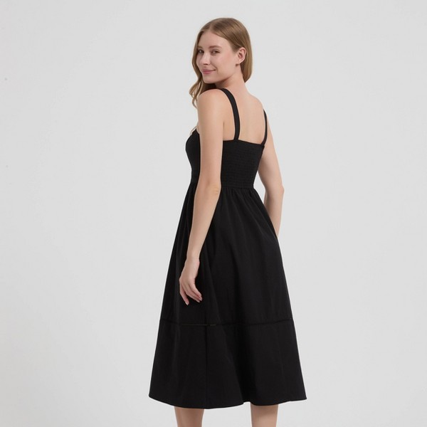 Vestido midi corte A con falda evasé de popelina de mujer - A New Day™ 2