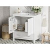 Okak 30" Modern Bathroom Vanity with Ceramic Sink, Painted Finish Bathroom Cabinet with 2 Soft Closing Doors & 2-tier Deep Drawers - 2 of 4