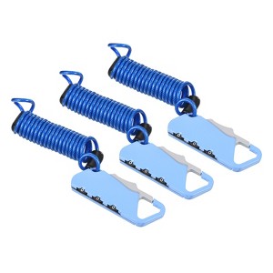 Unique Bargains Locker Travel Luggage Helmet Anti-Theft Digit Resettable Combination Locks with Spring Cables - 1 of 4