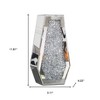 HomeRoots 12" Silver Faux Crystal And Mirrored Glass Table Vase - 3 of 4