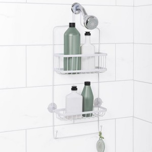 Zenna Home 26.13 in. H X 10.38 in. W X 4.13 in. L Chrome White Shower Caddy - 1 of 1