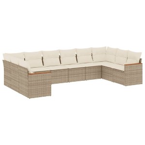 vidaXL Garden Sofa Set Beige - 1 of 4